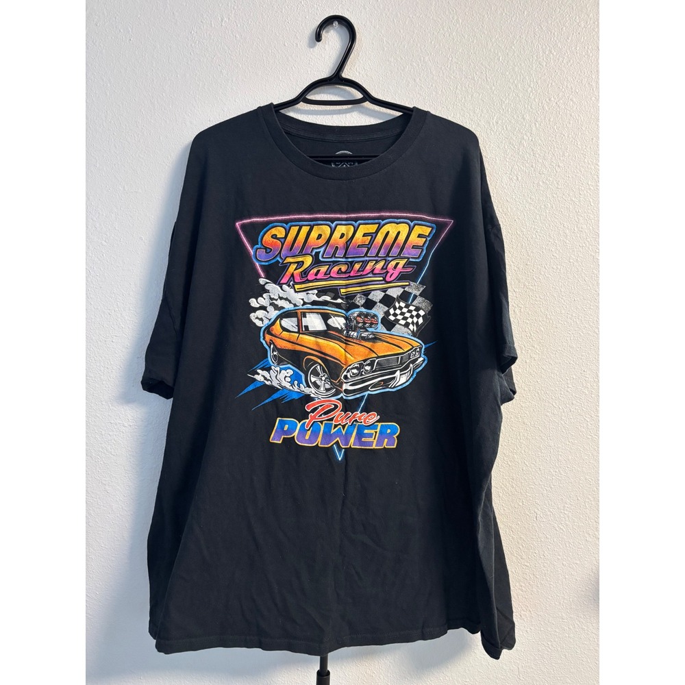 DOM Supreme Racing Pure Power Graphic T-Shirt Mens 3XL Black Muscle Car Cotton